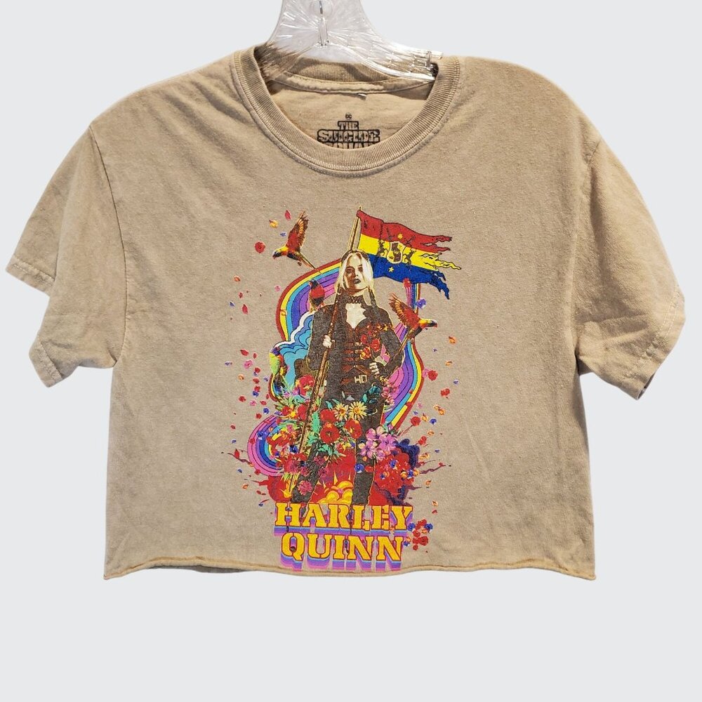 Harley Quinn Suicide Squad Graphic Crop T-Shirt Cotton Womens Casual Tee Small